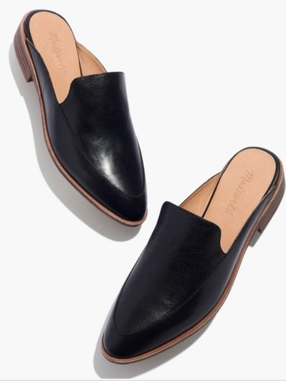 Madewell Frances Loafer Mule in leather - Black